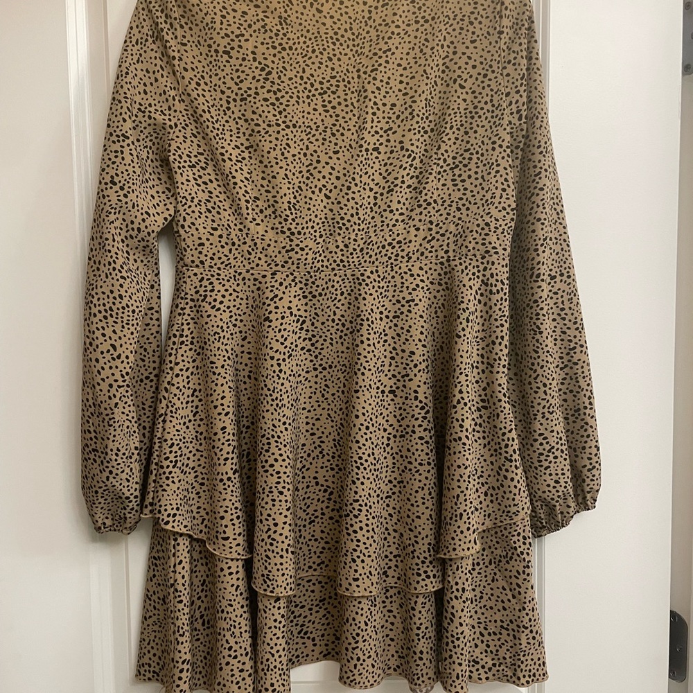Shein Leopard Pattern flowy short dress